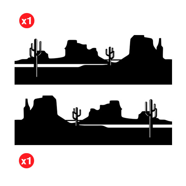 Car & Motorbike Stickers: Desert Side Sticker Kit for 2-Door 4x4