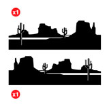 Car & Motorbike Stickers: Desert Side Sticker Kit for 2-Door 4x4 2