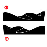 Car & Motorbike Stickers: Dune Side Sticker Kit for 2-Door 4x4 2