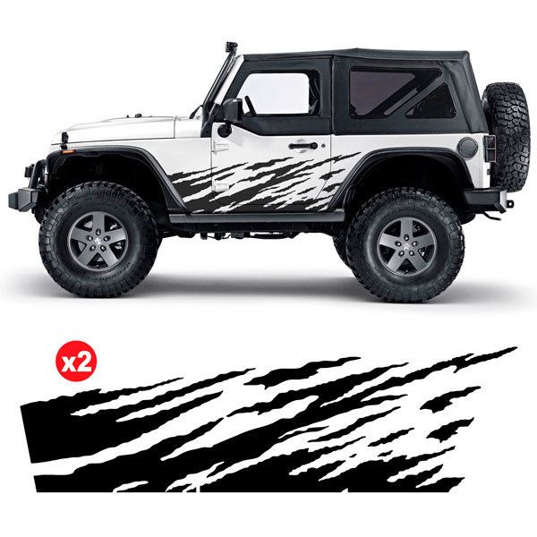 Car & Motorbike Stickers: Fire Side Sticker Kit for 2-Door 4x4