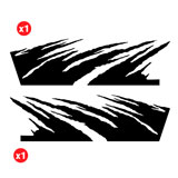 Car & Motorbike Stickers: Adventure Side Sticker Kit for 4-Door 4x4 2