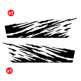 Car & Motorbike Stickers: Distressed Side Sticker Kit for 4-Door 4x4 2