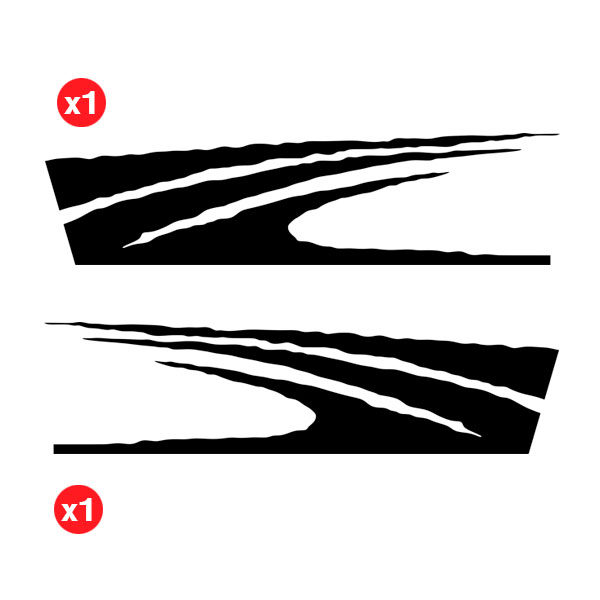 Car & Motorbike Stickers: Lateral Vinyl Wrangler 4 Doors Way