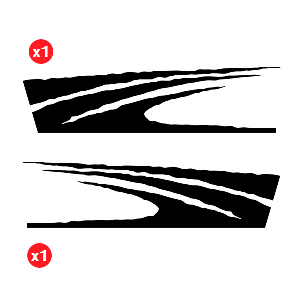 Car & Motorbike Stickers: Trail Side Sticker Kit for 4-Door 4x4