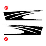 Car & Motorbike Stickers: Lateral Vinyl Wrangler 4 Doors Way 2