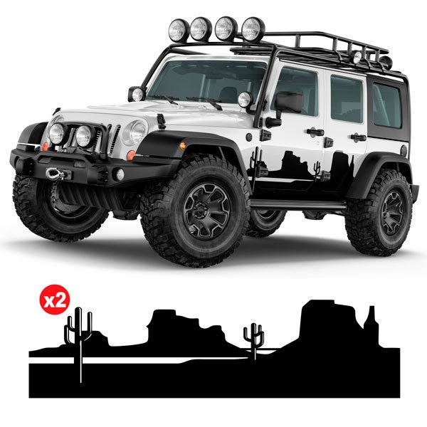 Car & Motorbike Stickers: Mountain Side Sticker Kit for 4-Door 4x4