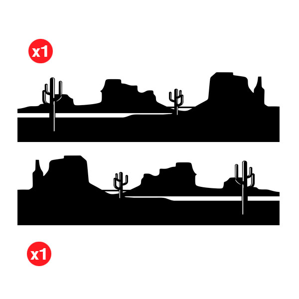 Car & Motorbike Stickers: Mountain for 4 Door 4x4