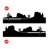 Car & Motorbike Stickers: Mountain Side Sticker Kit for 4-Door 4x4 2