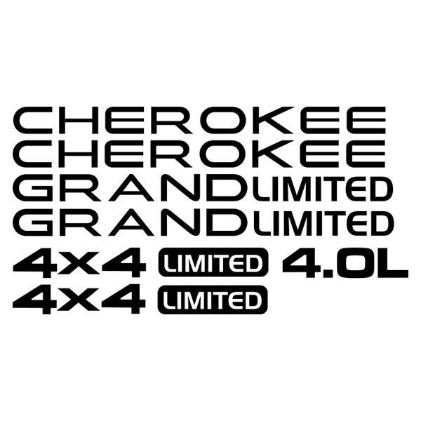Car & Motorbike Stickers: Set 11X Cherokee Limited