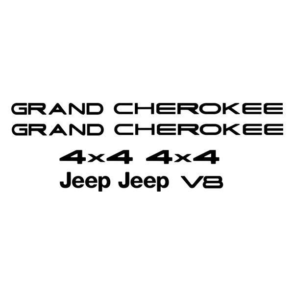 Car & Motorbike Stickers: Set 7X Grand Cherokee
