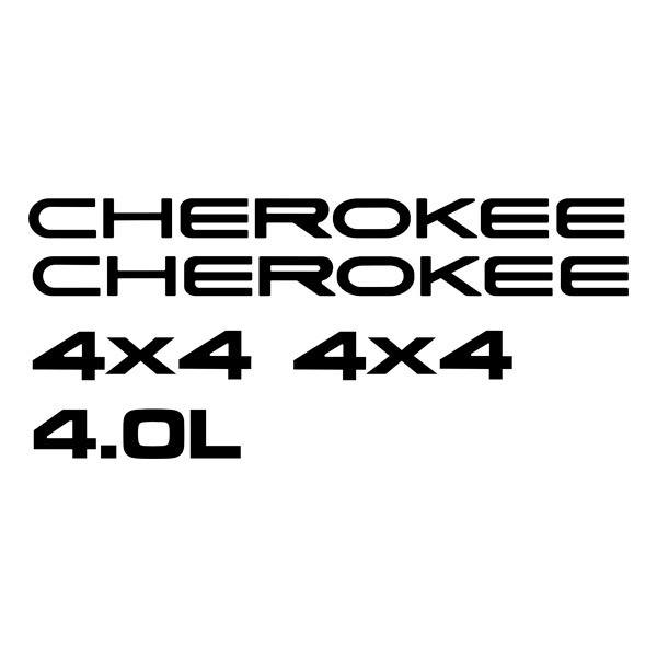 Car & Motorbike Stickers: Set 5X Cherokee 4x4