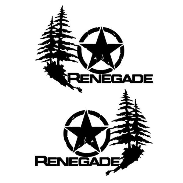 Car & Motorbike Stickers: Set 2X Pine Renegade Side Bands