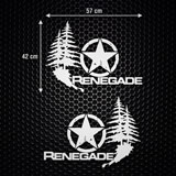 Car & Motorbike Stickers: Set 2X Pine Renegade Side Bands 2