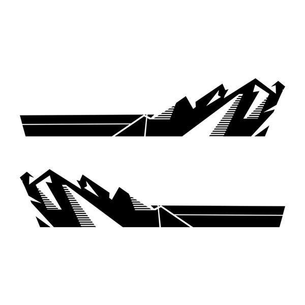 Car & Motorbike Stickers: Set 2X Renegade Mountain Side Bands