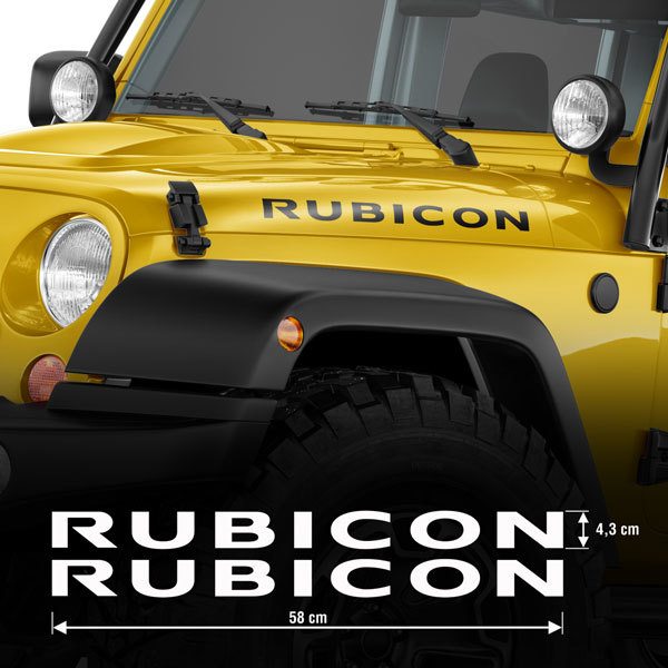 Car & Motorbike Stickers: Set 2X Rubicon Jeep