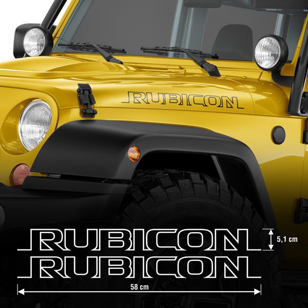 Car & Motorbike Stickers: Set 2X Rubicon Jeep Side