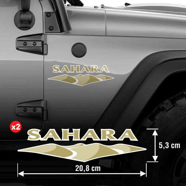 Car & Motorbike Stickers: Set 2X Sahara side 1