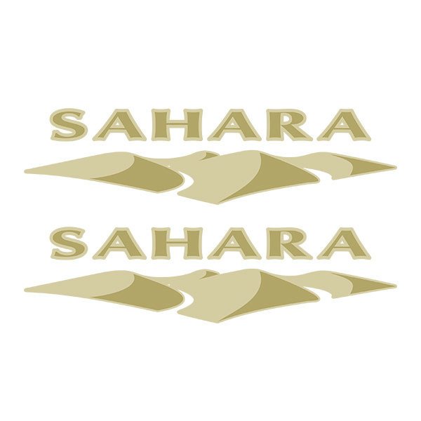 Car & Motorbike Stickers: Set 2X Sahara Jeep Side