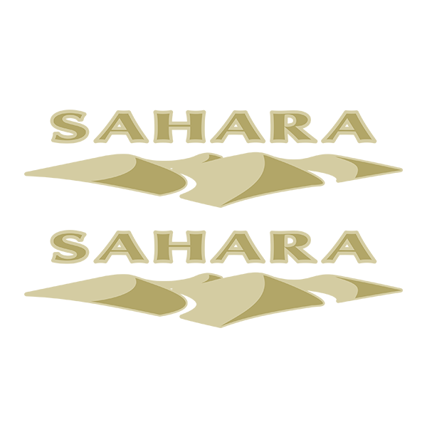 Car & Motorbike Stickers: Set 2X Sahara Jeep Side