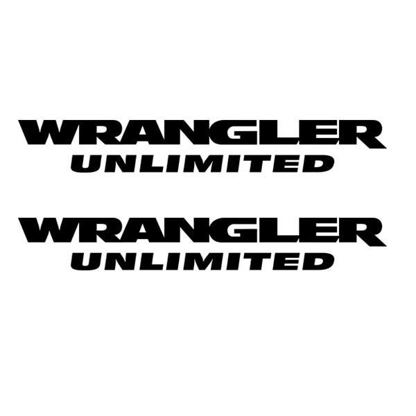 Car & Motorbike Stickers: Set 2X Wrangler Unlimited Side