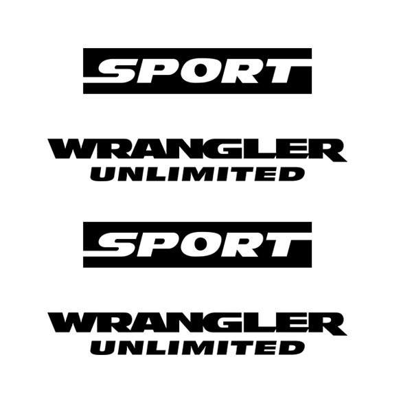 Car & Motorbike Stickers: Set 2X Sport Wrangler Side