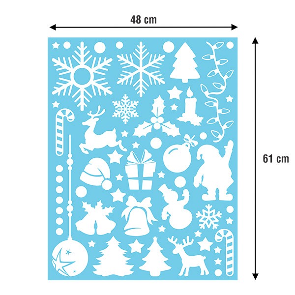 Wall Stickers: Set 59X Christmas Ornaments 2