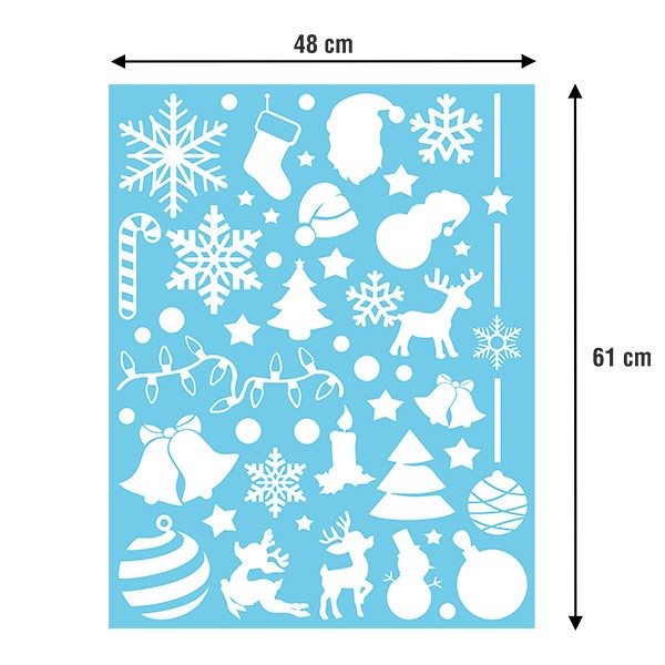 Wall Stickers: Set 45X Christmas Ornaments 4