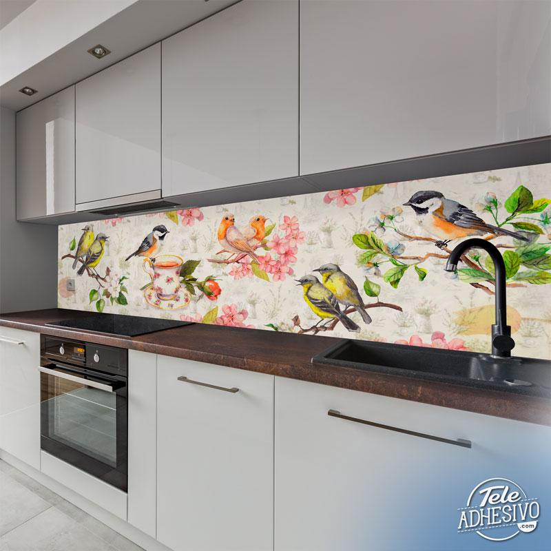 Wall Murals: Birds on branches 2