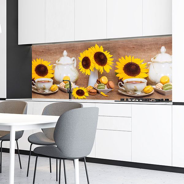 Wall Murals: Tea time with the sunflowers 0