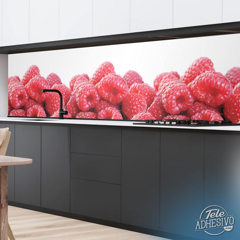 Wall Murals: Delicious raspberries 2
