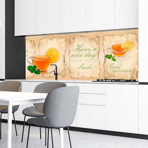 Wall Murals: Delicious lemon green tea