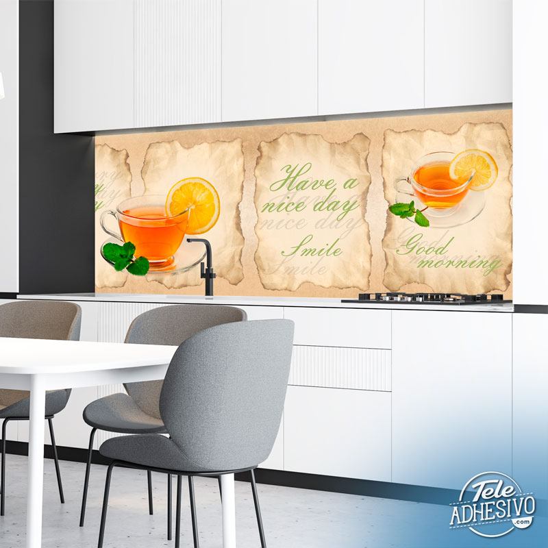 Wall Murals: Delicious lemon green tea 2