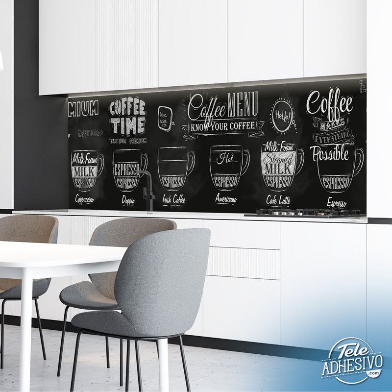 Wall Murals: Types of coffee 2
