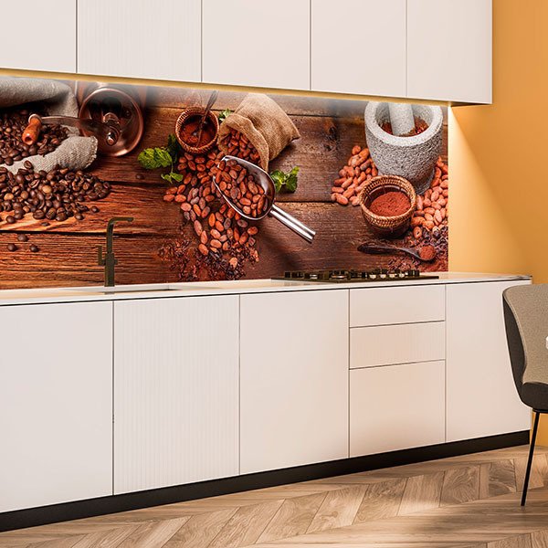 Wall Murals: Cocoa and coffee