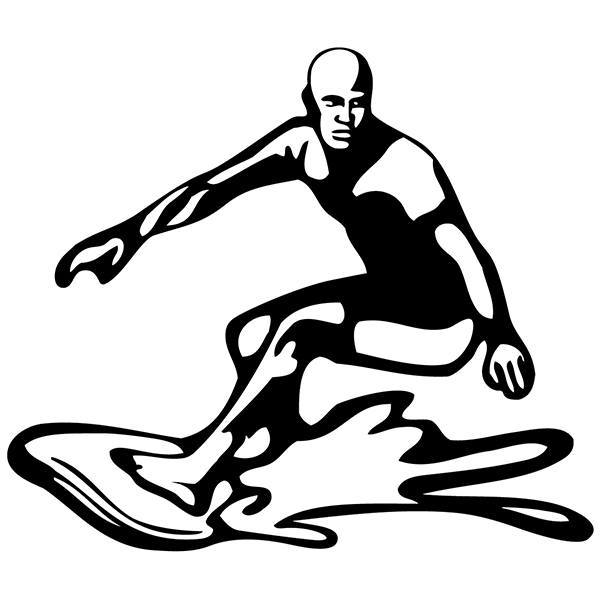 Car & Motorbike Stickers: Surfer