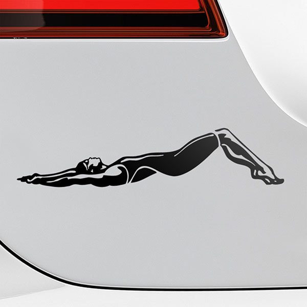 Car & Motorbike Stickers: Swimming back