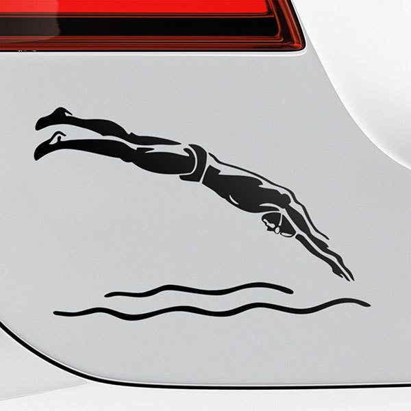 Car & Motorbike Stickers: Swimming head hop