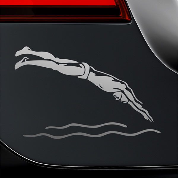 Car & Motorbike Stickers: Swimming head hop