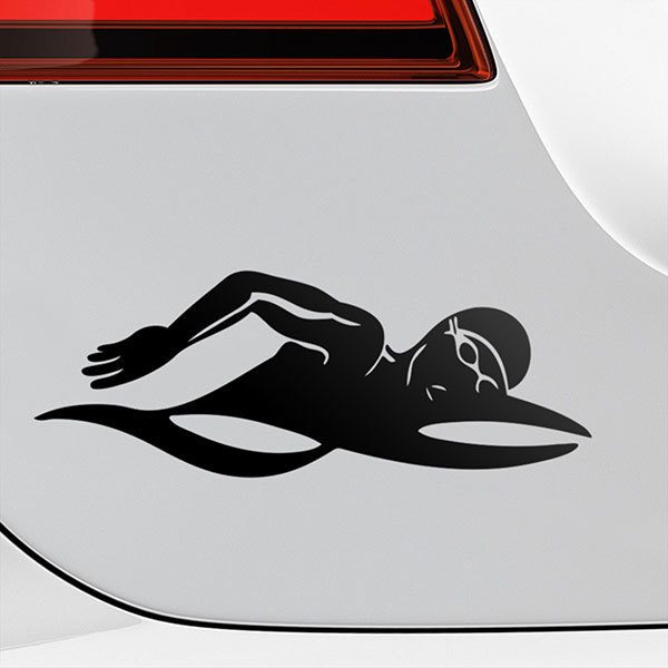 Car & Motorbike Stickers: Swimming crawl style