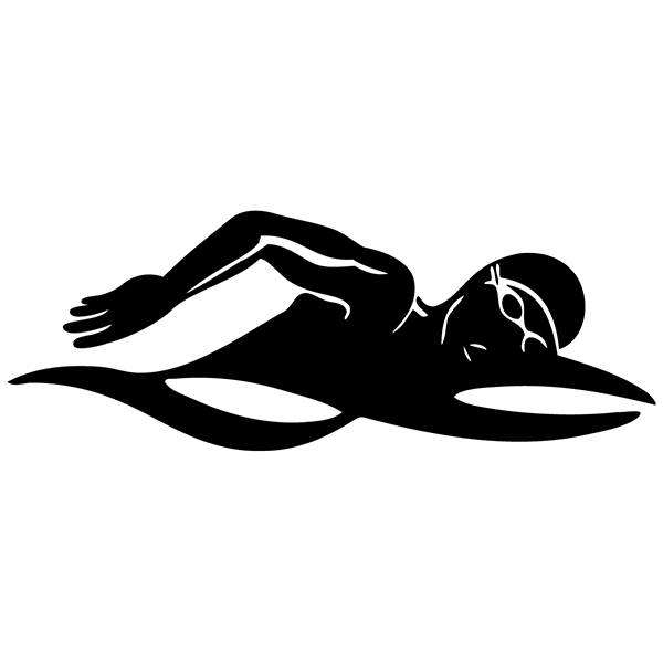 Car & Motorbike Stickers: Swimming crawl style.