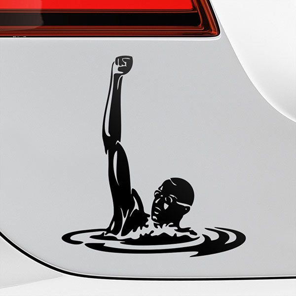 Car & Motorbike Stickers: Swimming Winner