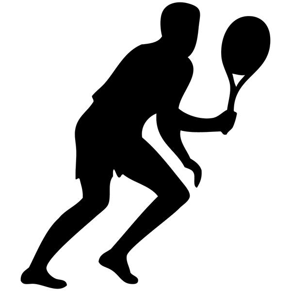 Car & Motorbike Stickers: Tennis player running