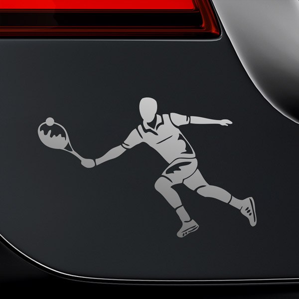 Car & Motorbike Stickers: Tennis player left