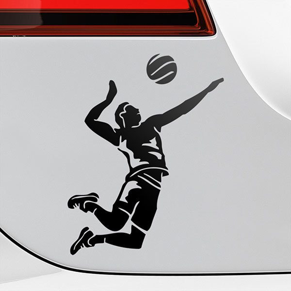 Car & Motorbike Stickers: Spike volleyball