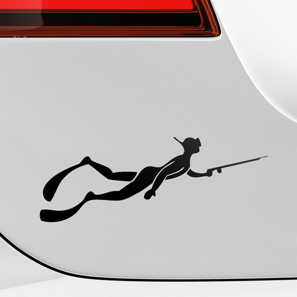 Car & Motorbike Stickers: On the prowl spearfishing