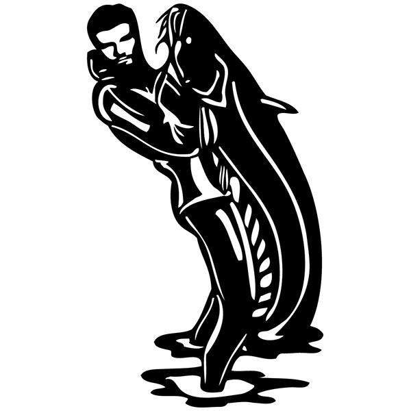 Car & Motorbike Stickers: Trapped prey spearfishing