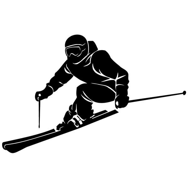 Car & Motorbike Stickers: Ski competition