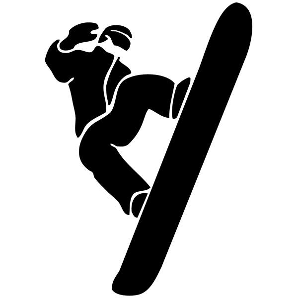 Car & Motorbike Stickers: Snowboarder in the air