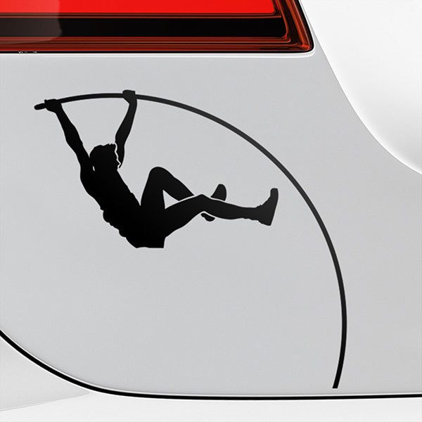 Car & Motorbike Stickers: Pole vault