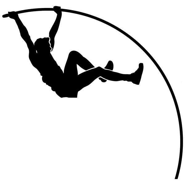 Car & Motorbike Stickers: Pole vault